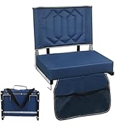 Comfortable Stadium Seats for Bleachers with Back Support &amp; Cushioned Seat, Shoulder Strap, Carry...