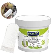 DR.EASY Breath Freshener Dental Finger Wipes 80ct for Dog &amp; Cat, Help Wipe Away Plaque&amp;Tartar, No...