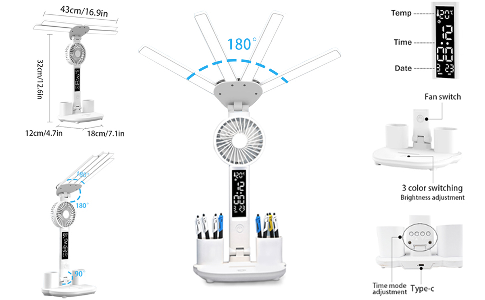 Foldable Lamp for Table Bedroom