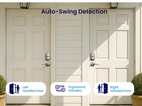keyless entry door lock with handle 