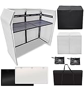 AxcessAbles DJ BOOTH XL 58" wide x 29" deep DJ Facade Table | Portable Extra Wide DJ Table Booth ...