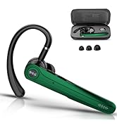 Bluetooth Headset, Wireless Bluetooth Earpiece with ENC Noise Canceling Mic, 120Hrs Talk Single-E...