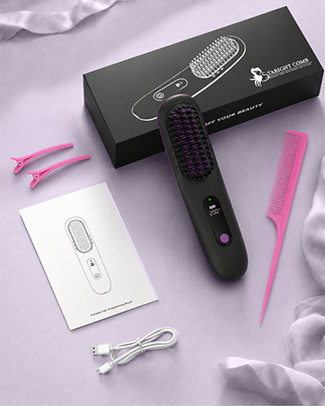 hair straightener brush