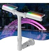 POOLHACKER Solar Pool Fountain with 10-Color LED Lights, Newly Refined Streamlined Design, Auto D...