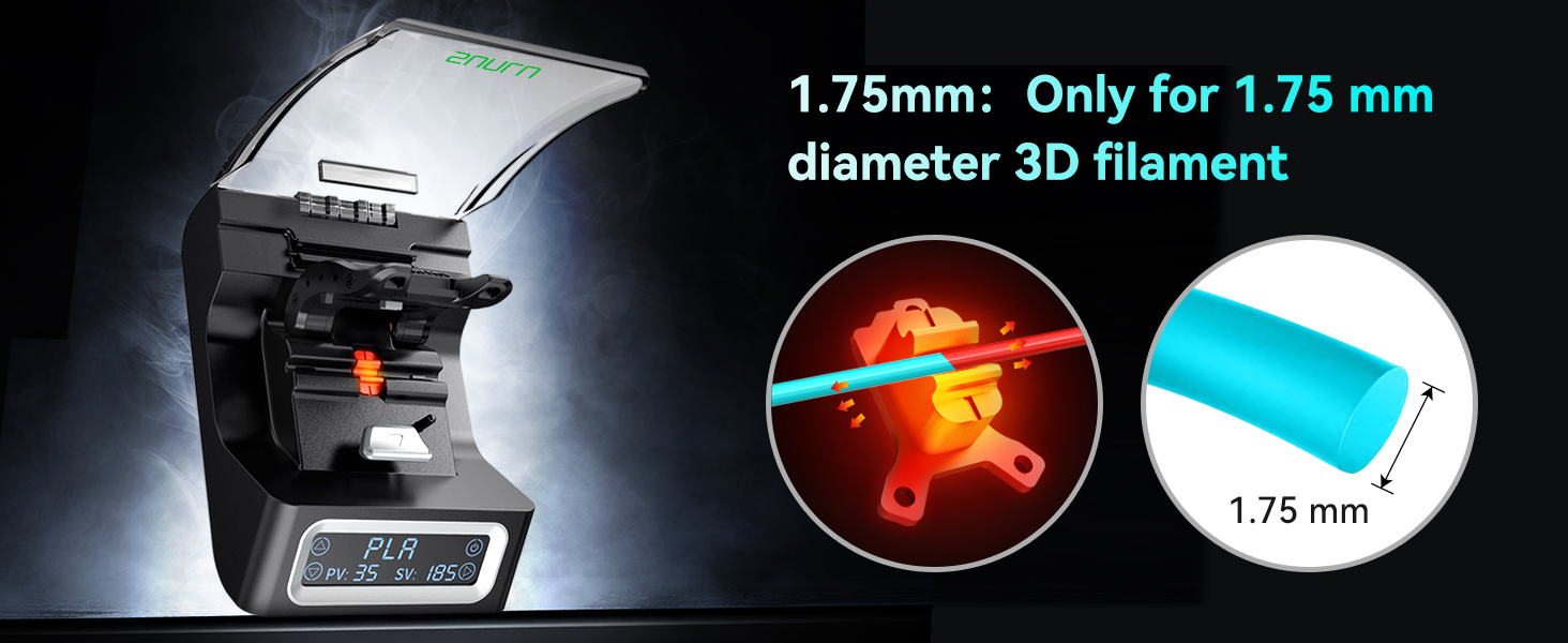 SUNLU Filament Connector, Fast Heating Filament Connector for 3D Printer Filament 1.75mm