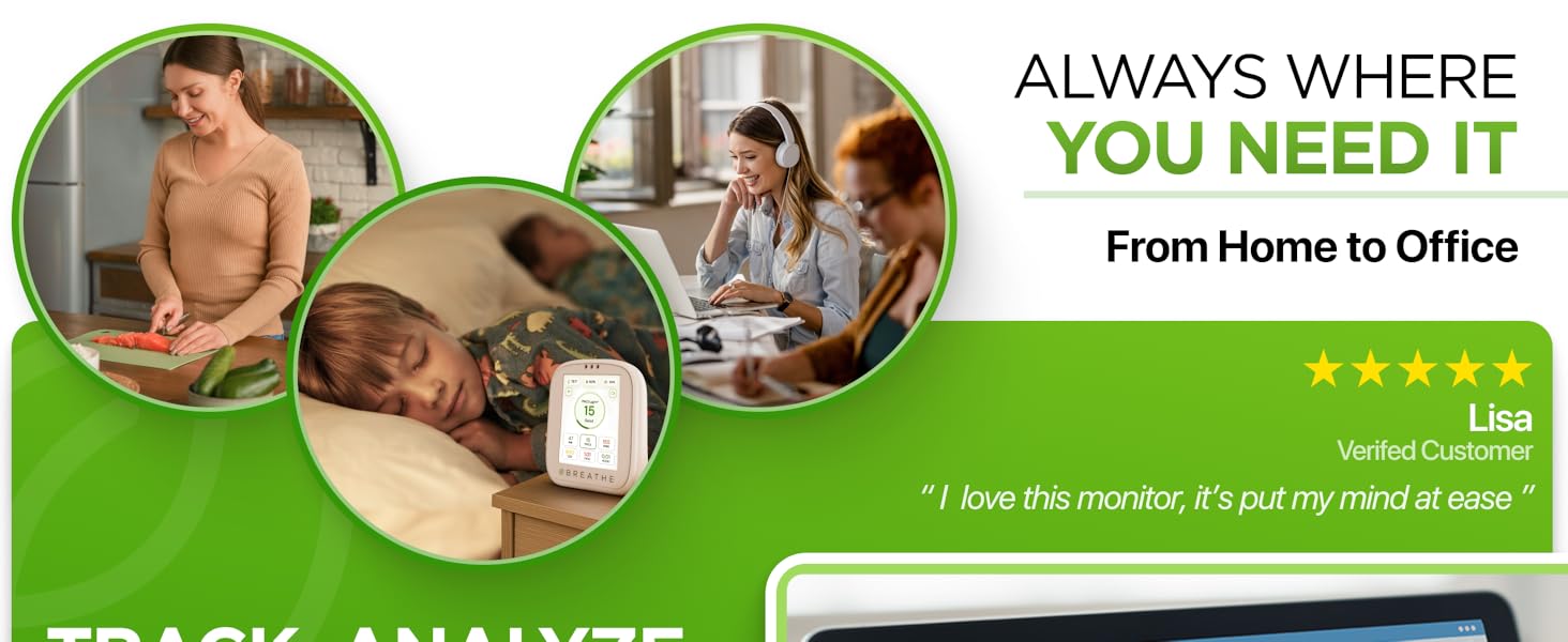 Airmonitor Plus is portable and can be used anywhere