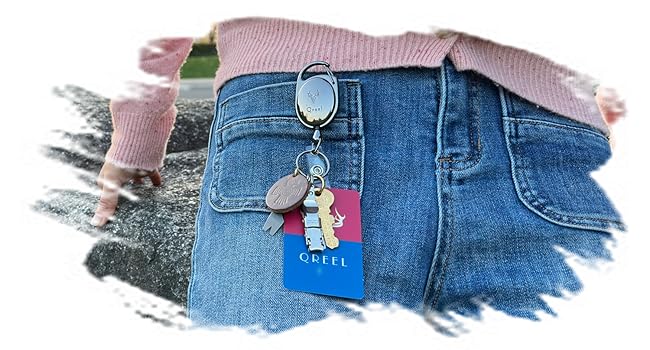 Metal Heavy-duty Retractable Badge Holder Reel with Carabiner &amp;amp; Belt Clip &amp;amp; Key Ring