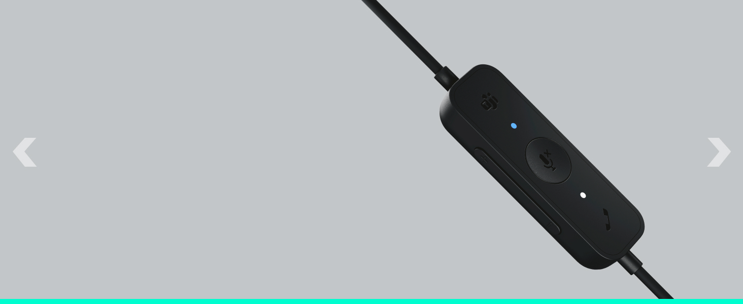 Logitech H570e USB Headset with Noise-Canceling Mics and Inline Controls