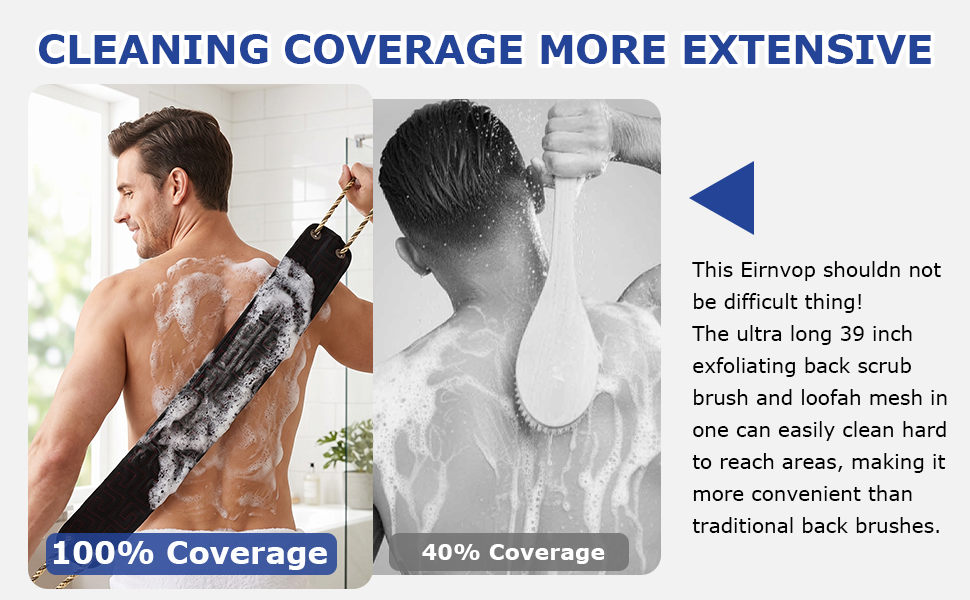 back washing brush for shower