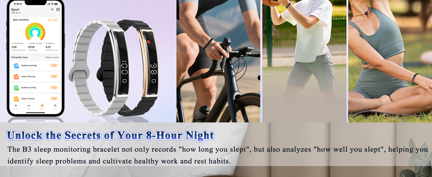 sleep tracker bracelet magnetic fitness bracelet health tracker bracelet women