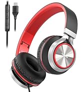 yoygerty Upgraded USB Type C Wired Headphones, Foldable Over-Ear Headphones with Mic and Volume C...