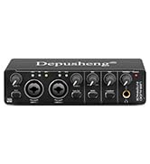 Depusheng RX2 usb audio interface computer recording sound card, home studio audio interface, can...