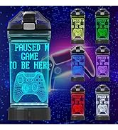 Attivolife Game Water Bottle for Boys, Light up 3D Glowing LED Light - 14 OZ Tritan BPA Free - 7 ...