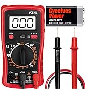 Pocket Digital Multimeter, Multifunction Battery Tester with LCD Backlight Display, Multimeters w...