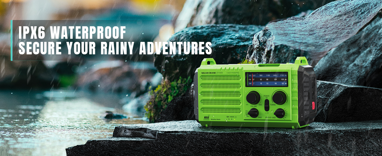 noaa weather radio with battery backup and cell charger