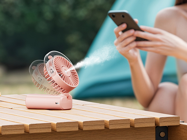 fan with water spray misting fan