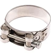 48-51mm Adjustable Hose Clamp for Turbo and Intercooler Pipes, Stainless Steel Exhaust, Radiator,...