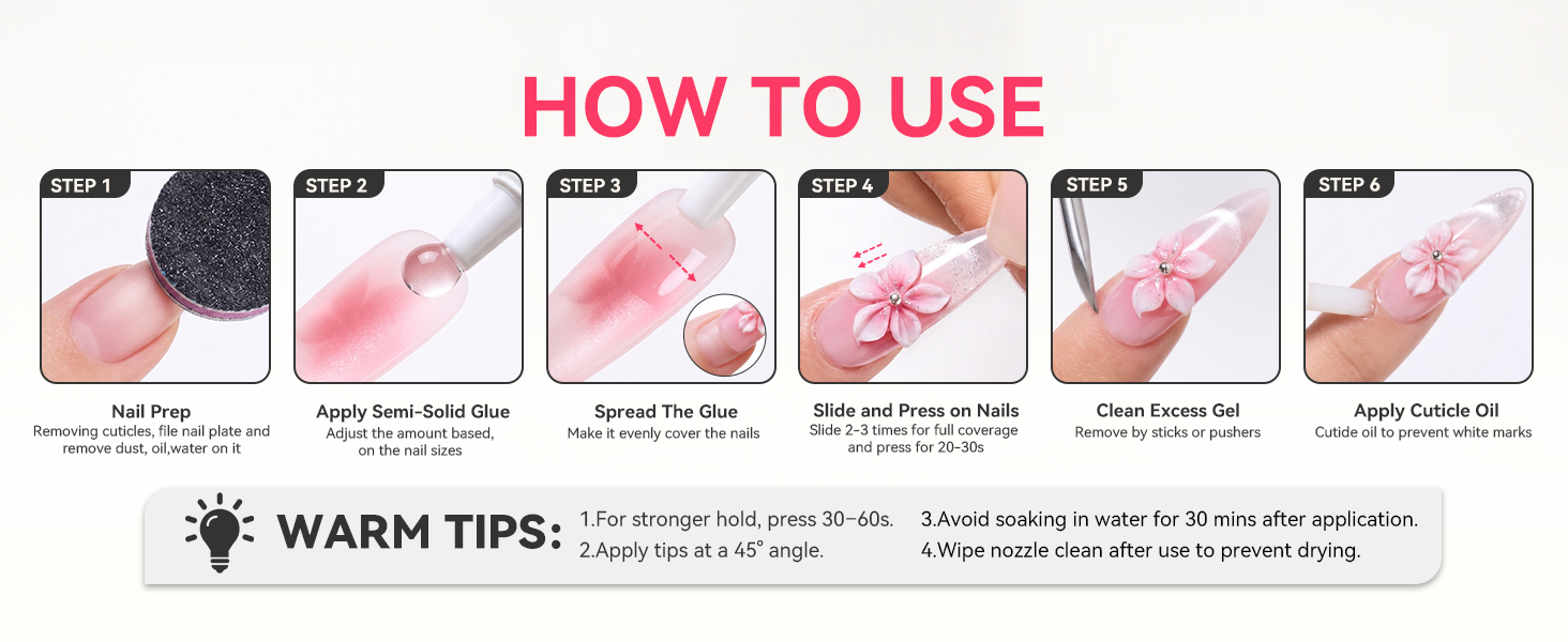 hema free nail glue for press on nails
