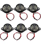 mxuteuk 6pcs DC 3-24V Wired Electronic Buzzer Alarm Sounder Speaker Intermittent Beep Tone SFM-27-II