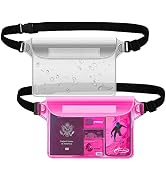 AiRunTech Waterproof Pouch with Waist Strap (2 Pack) | Beach Accessories Best Way to Keep Your Ph...