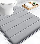 OLANLY Memory Foam Toilet Rugs U Shaped 24x20, Super Soft Absorbent Contour Bath Rugs, Quick Dry,...