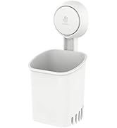 LEVERLOC Powerful Suction Cup Toothbrush Holder, Drill-Free Wall Shower Holder for Toothbrush, To...