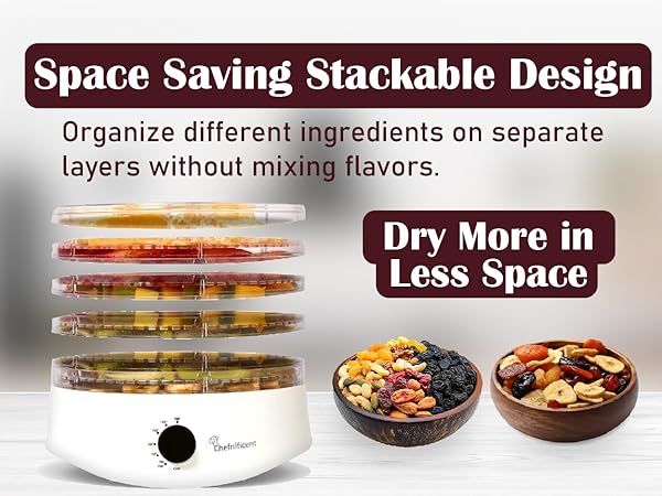 space saving stackable design