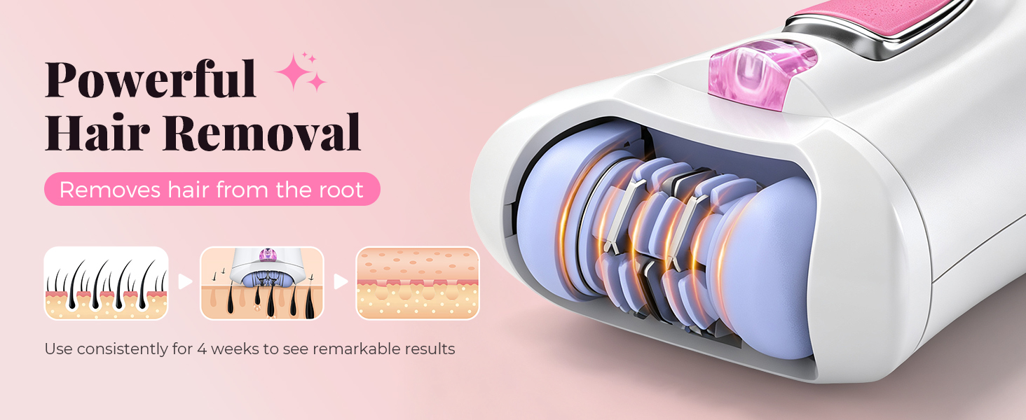 Face Epilator, Facial Hair Removal for Women with LED Light