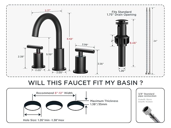 8 inch bathroom faucet
