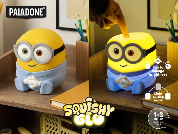 bob squishyglo night light minions