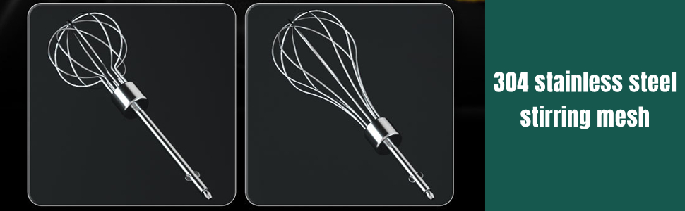 2 food-grade stainless steel electric mixer handheld