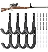 TRIPLE DEER Gun Rack Storage Wall Mount Shotgun Rifle Hook Horizontal Metal Gun Hanger for Any Ri...