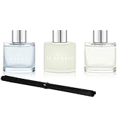 5.07 oz Reed Diffusers with 12 Black Fiber Sticks, 3 Pack Jasmine Apple Lemon Scent Diffusers for...