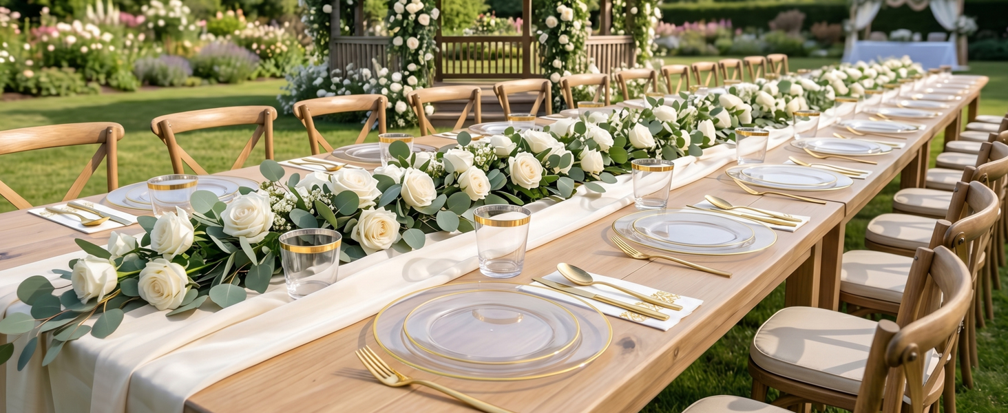 MirthMood Exguisite Design Clear and Cold Plastic Plates