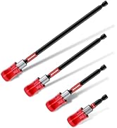 Geinxurn 4PCS Impact Screwdriver Bit Holder Set, Magnetic Extension Quick-Change Socket Drill Bit...