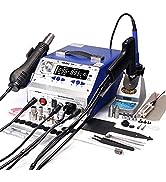 YIHUA 948-II 4 in 1 Hot Air Rework Soldering Iron and Desoldering Suction Tin Gun Station with Su...