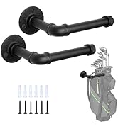 BiJun Wall Mount Golf Bag Storage Rack,Golf Bag Holder Garage Golf Bag Organizer Golf Bag Stand G...