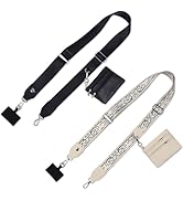 PUGPIU 2 Pack Clip and Go Strap for Phone with Wallet Crossbody - Phone Strap Crossbody with Zipp...