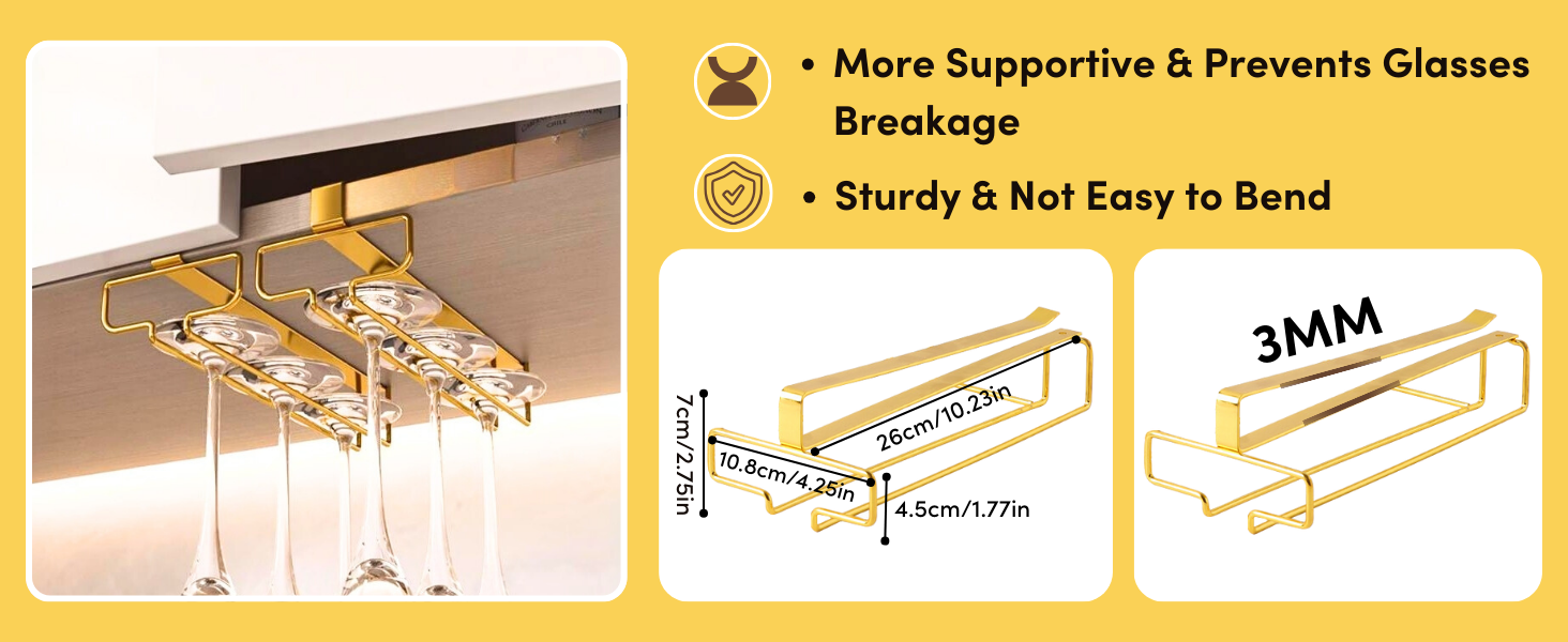 wine glass rack under cabinet metal wine glass holder hanger organizer stemwares racks hangers 