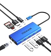 QGeeM USB C Hub Ethernet,9 in 1 USB Type C Hub HDMI Multi-Port Converter Adapter,100W Pd, USB 3.0...