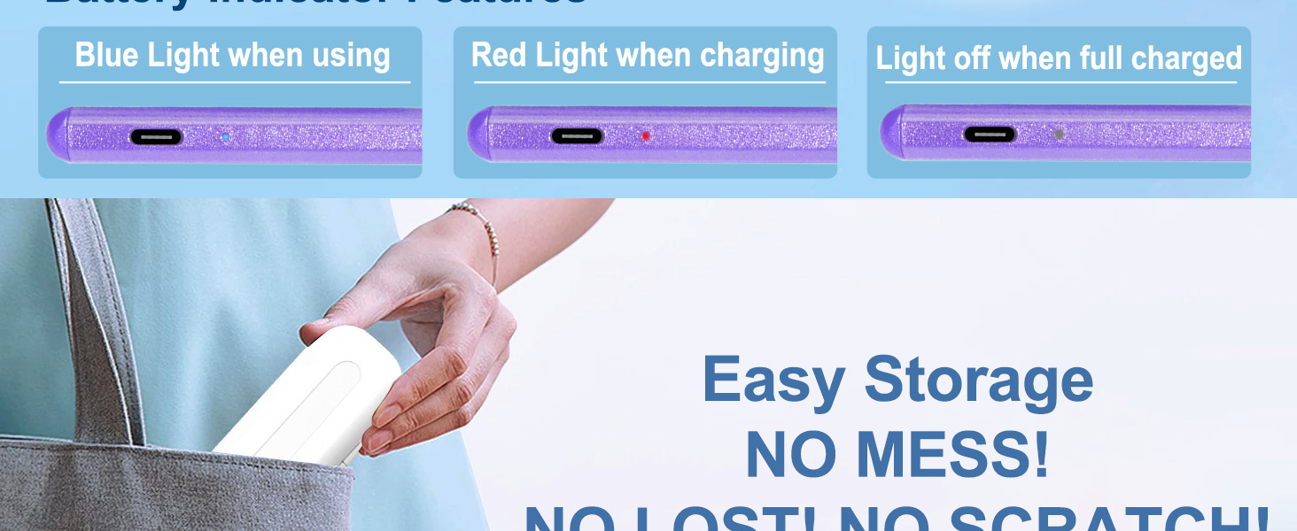 Purple stylus pen for ipads