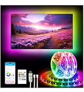 DAYBETTER USB LED Strip Lights with App Control Remote, 32.8 Ft RGB Led Lights for Bedroom, Music...