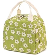Bluboon Lunch Bag for Women Men Cute Corduroy Lunch Tote Bags Reusable Insulated Lunch Box Large ...
