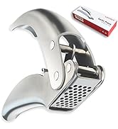 VOVOLY Premium Garlic Press Stainless Steel, No need to Peel Garlic Presser, Heavy Duty Professio...