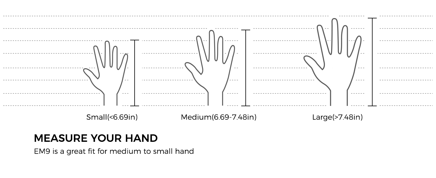 fit for small to medium hands