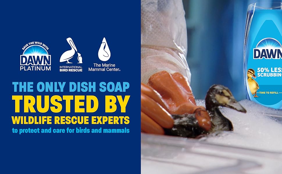 The only dish soap trusted by wildlife rescue experts to protect and care for birds and mammals.