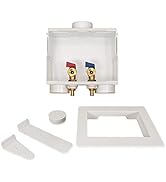 Eastman 1/2 Inch PEX Connection x 3/4 Inch MHT Washing Machine Outlet Box, Push to Connect Brass ...