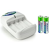 ACDelco AA and AAA Battery Charger, Includes 2 AA Batteries