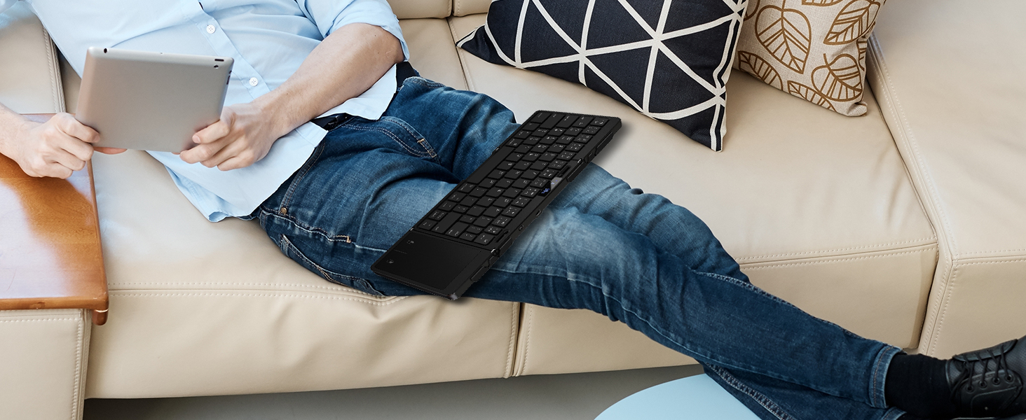  Wireless Portable Folding Keyboard with Touchpad