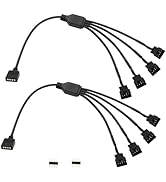 LANMINGLEL 4 Pin RGB Splitter Cable 12V 4Pin Female to SM 4Pin Male RGB Extension Power Cable PC ...